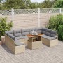 Conjunto de sofá de jardín con cojín Manual 10 pcs Beige y gris en Sofás de exterior | Comprar online en Foru.es