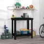 Solid black pine wood workbench 80x50x80 cm by vidaXL, Work tables - Ref: Foro24-822500, Price: 75,40 €, Discount: %