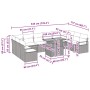 Conjunto de sofá de jardín con cojín 11 pcs Gris y marrón en Sofás de exterior | Comprar online en Foru.es