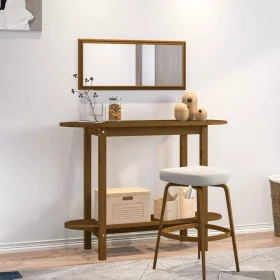 Konsolentisch aus massiver Kiefer honigbraun 110x40x80 cm von vidaXL, Couchtisch - Ref: Foro24-822300, Preis: 63,72 €, Rabatt: %