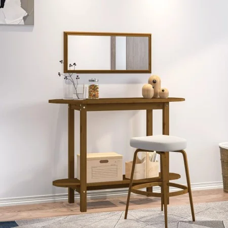 Solid pine wood honey brown console table 110x40x80 cm by vidaXL, Coffee table - Ref: Foro24-822300, Price: 63,72 €, Discount: %