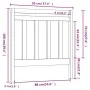 Solid pine wood bed headboard honey brown 95x4x100 cm by vidaXL, Headboards and footboards - Ref: Foro24-822245, Price: 30,07...