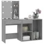 Tocador con LED y armario madera contrachapada gris Sonoma de vidaXL, Tocadores para dormitorios - Ref: Foro24-3120186, Preci...