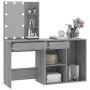 Tocador con LED y armario madera contrachapada gris Sonoma de vidaXL, Tocadores para dormitorios - Ref: Foro24-3120186, Preci...