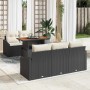 Conjunto de Comedor de Jardín Negro y crema 100 x 55 x 73 cm en Sofás de exterior | Comprar online en Foru.es
