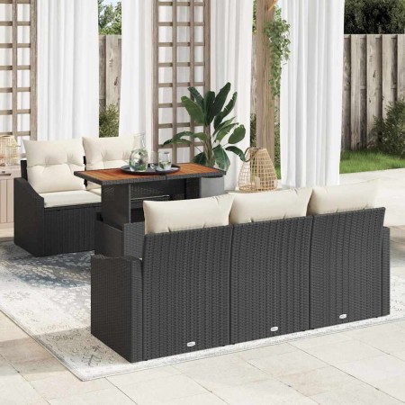 Conjunto de Comedor de Jardín Negro y crema 100 x 55 x 73 cm en Sofás de exterior | Comprar online en Foru.es