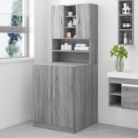 Armario para lavadora madera contrachapada gris Sonoma de vidaXL, Accesorios para lavadoras y secadoras - Ref: Foro24-3120183...