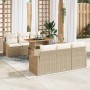 Conjunto de sofá de jardín con cojín Manual 7 pcs Beige y Crema en Sofás de exterior | Comprar online en Foru.es