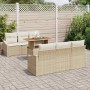 Conjunto de sofá de jardín con cojín Manual 7 pcs Beige y Crema en Sofás de exterior | Comprar online en Foru.es