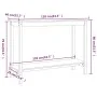 Konsolentisch aus massivem weißem Kiefernholz, 110 x 40 x 80 cm von vidaXL, Seitentische - Ref: Foro24-822283, Preis: 98,64 €...
