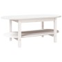 Mesa de centro de madera maciza de pino blanco 110x55x45 cm de vidaXL, Mesas de centro - Ref: Foro24-822288, Precio: 127,03 €...