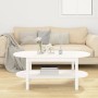 Mesa de centro de madera maciza de pino blanco 110x55x45 cm de vidaXL, Mesas de centro - Ref: Foro24-822288, Precio: 127,03 €...