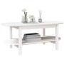Mesa de centro de madera maciza de pino blanco 110x55x45 cm de vidaXL, Mesas de centro - Ref: Foro24-822288, Precio: 127,03 €...