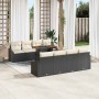 Conjunto de Comedor de Jardín con cojín 9 pcs Negro y crema en Sofás de exterior | Comprar online en Foru.es