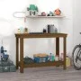 Solid honey brown pine wood workbench 110x50x80 cm by vidaXL, Work tables - Ref: Foro24-822504, Price: 80,82 €, Discount: %
