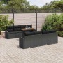Conjunto de Comedor de Jardín con cojín 9 pcs Negro y Marrón en Sofás de exterior | Comprar online en Foru.es