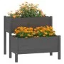 Solid gray pine wood planter 84.5x84x75 cm by vidaXL, Pots and planters - Ref: Foro24-822259, Price: 102,38 €, Discount: %