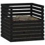 Solid black pine wood composter 80x80x78 cm by vidaXL, Composters - Ref: Foro24-822191, Price: 114,05 €, Discount: %