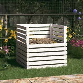 Compostador de madera maciza de pino blanco 80x80x78 cm de vidaXL, Compostadores - Ref: Foro24-822188, Precio: 85,27 €, Descu...