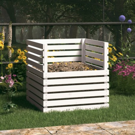 Compostador de madera maciza de pino blanco 80x80x78 cm de vidaXL, Compostadores - Ref: Foro24-822188, Precio: 85,27 €, Descu...