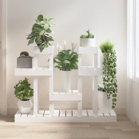 Soporte para plantas madera maciza pino blanco 104,5x25x77,5 cm de vidaXL, Soportes para macetas - Ref: Foro24-822098, Precio...