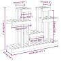Soporte para plantas madera maciza pino blanco 104,5x25x77,5 cm de vidaXL, Soportes para macetas - Ref: Foro24-822098, Precio...