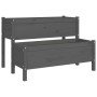 Jardinera de madera de pino maciza gris 110x84x75 cm de vidaXL, Maceteros y jardineras - Ref: Foro24-822264, Precio: 162,03 €...