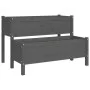 Jardinera de madera de pino maciza gris 110x84x75 cm de vidaXL, Maceteros y jardineras - Ref: Foro24-822264, Precio: 155,57 €...