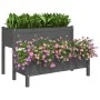 Jardinera de madera de pino maciza gris 110x84x75 cm de vidaXL, Maceteros y jardineras - Ref: Foro24-822264, Precio: 155,57 €...