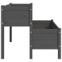 Jardinera de madera de pino maciza gris 110x84x75 cm de vidaXL, Maceteros y jardineras - Ref: Foro24-822264, Precio: 162,03 €...