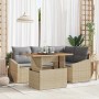 Conjunto de Comedor de Jardín Beige y gris 100 x 55 x 73 cm en Sofás de exterior | Comprar online en Foru.es
