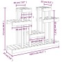 Soporte para plantas madera maciza pino miel 104,5x25x77,5 cm de vidaXL, Soportes para macetas - Ref: Foro24-822100, Precio: ...