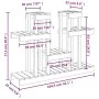Soporte para plantas madera maciza pino miel 104,5x25x77,5 cm de vidaXL, Soportes para macetas - Ref: Foro24-822100, Precio: ...