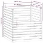Compostador de madera maciza de pino gris 100x100x102 cm de vidaXL, Compostadores - Ref: Foro24-822194, Precio: 180,76 €, Des...