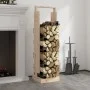 Soporte para leña madera maciza de pino 33,5x30x110 cm de vidaXL, Bolsas y soportes de leña - Ref: Foro24-822621, Precio: 45,...