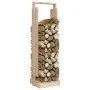 Soporte para leña madera maciza de pino 33,5x30x110 cm de vidaXL, Bolsas y soportes de leña - Ref: Foro24-822621, Precio: 45,...