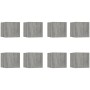 Muebles para TV de pared 8 uds gris Sonoma 30,5x30x30 cm de vidaXL, Muebles TV - Ref: Foro24-3120324, Precio: 173,56 €, Descu...