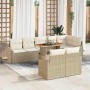 Conjunto de sofá de jardín con cojín Manual 9 pcs Beige y Crema en Sofás de exterior | Comprar online en Foru.es