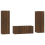 Set de muebles para TV 3 pzas madera contrachapada roble marrón de vidaXL, Muebles TV - Ref: Foro24-3120235, Precio: 131,56 €...