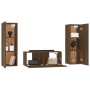 Set de muebles para TV 3 pzas madera contrachapada roble marrón de vidaXL, Muebles TV - Ref: Foro24-3120235, Precio: 131,56 €...