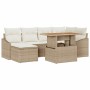 Conjunto de Comedor de Jardín con cojín 7 pcs Beige y Crema en Sofás de exterior | Comprar online en Foru.es