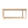 Mesa de centro de madera maciza de pino 110x55x45 cm de vidaXL, Mesas de centro - Ref: Foro24-822167, Precio: 66,30 €, Descue...
