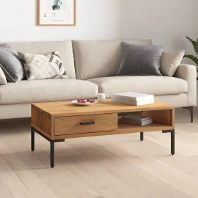 Mesa de centro madera maciza de pino 90x50x35 cm de vidaXL, Mesas de centro - Ref: Foro24-349929, Precio: 161,86 €, Descuento: %