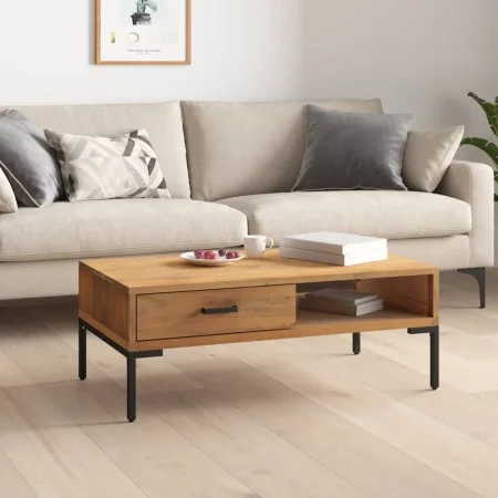 Mesa de centro madera maciza de pino 90x50x35 cm de vidaXL, Mesas de centro - Ref: Foro24-349929, Precio: 161,86 €, Descuento: %