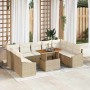 Conjunto de Comedor de Jardín con cojín 10 pcs Beige y Crema en Sofás de exterior | Comprar online en Foru.es