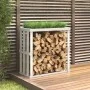 Soporte para leña de exterior madera pino blanco 108x52x106 cm de vidaXL, Bolsas y soportes de leña - Ref: Foro24-822627, Pre...