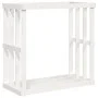 Soporte para leña de exterior madera pino blanco 108x52x106 cm de vidaXL, Bolsas y soportes de leña - Ref: Foro24-822627, Pre...