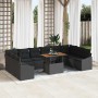 Conjunto de Comedor de Jardín con cojín 11 pcs Negro y Marrón en Sofás de exterior | Comprar online en Foru.es
