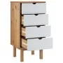 Cajonera OTTA madera maciza de pino marrón y blanco 45x39x90 cm de vidaXL, Cajoneras - Ref: Foro24-348581, Precio: 95,78 €, D...