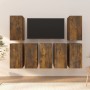 Muebles para TV 7 uds contrachapado roble ahumado 30,5x30x60 cm de vidaXL, Muebles TV - Ref: Foro24-3120335, Precio: 197,62 €...